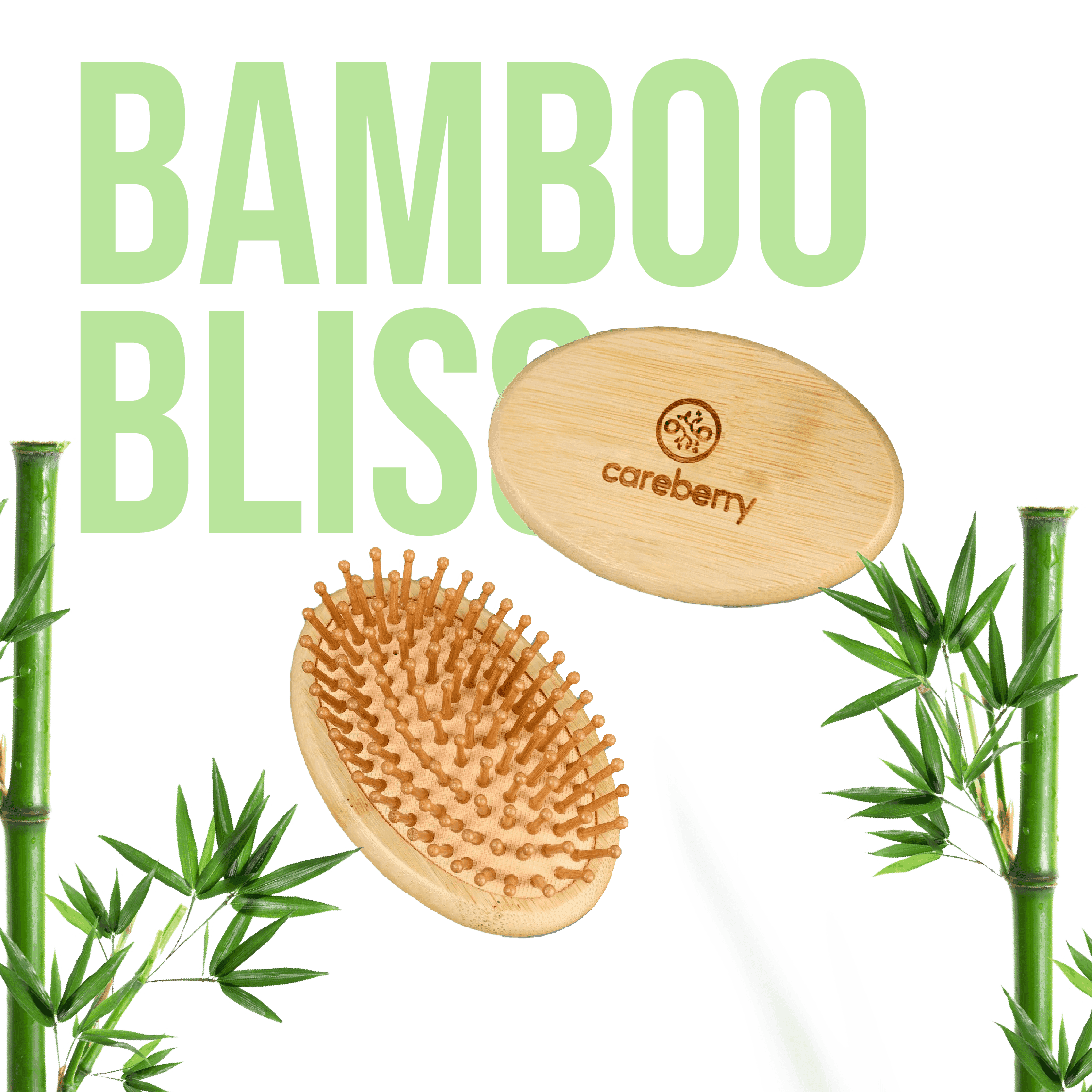 Bamboo Bliss Mini Hairbrush - Careberry