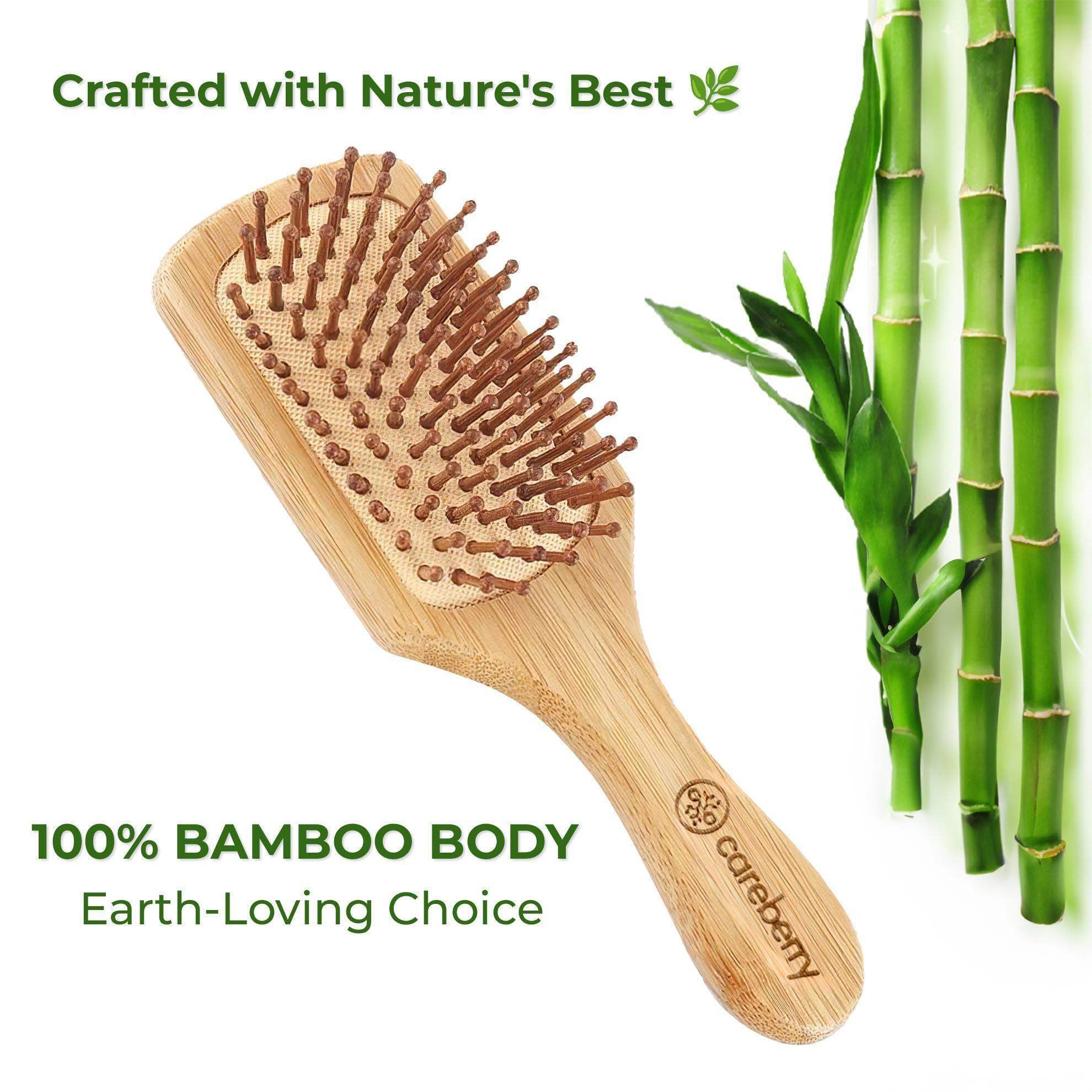 Bamboo Brilliance Paddle Hairbrush - Careberry