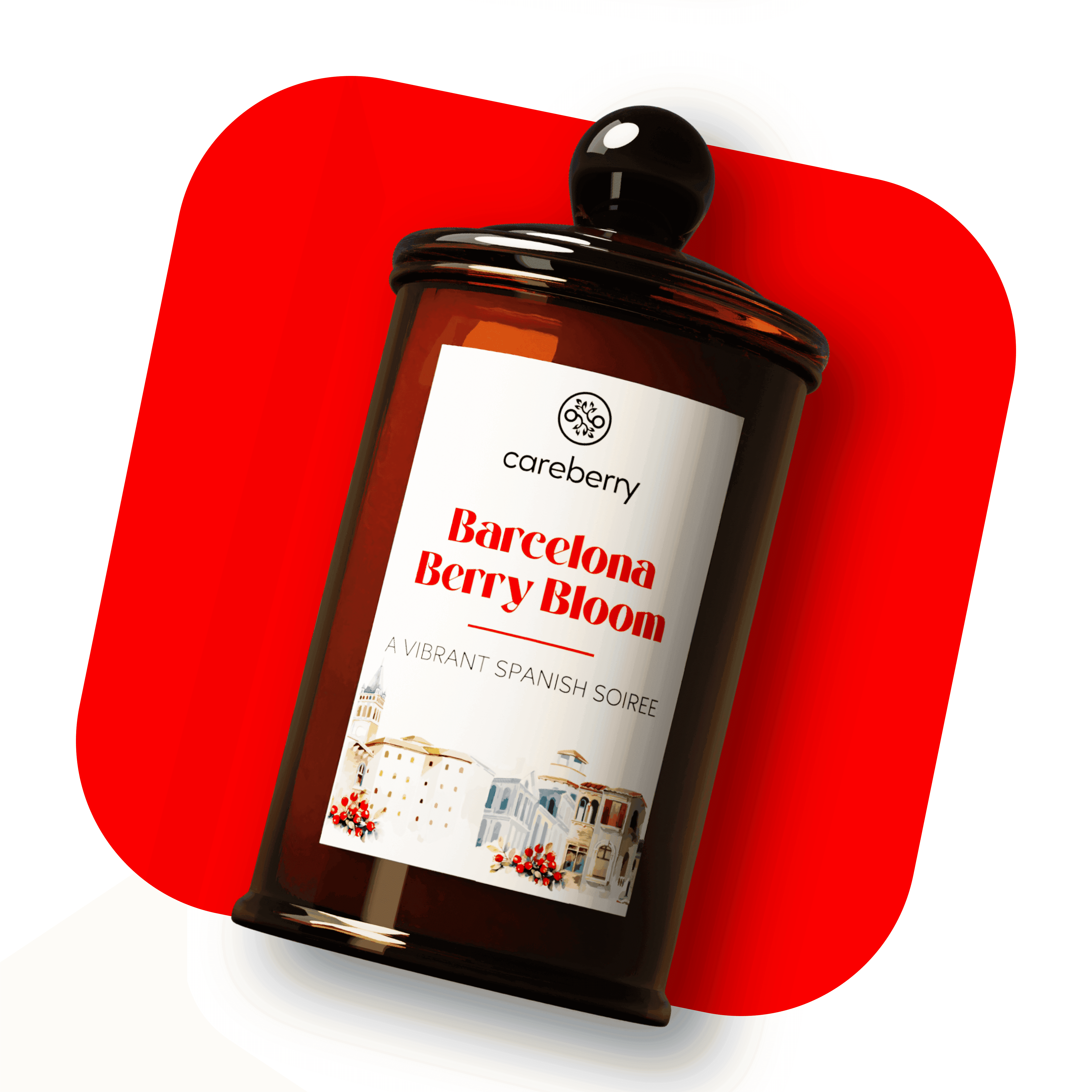 Barcelona Berry Bloom Candle 100G - Careberry