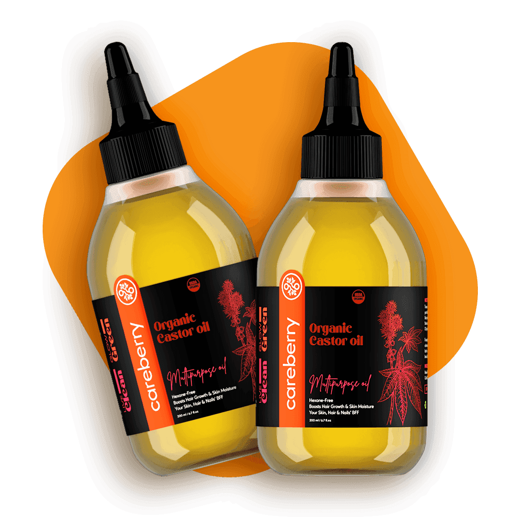 Organic Hexane Free Castor Oil – Multipurpose for Hair, Skin & Nails (Pack of 2, 200ml Each)