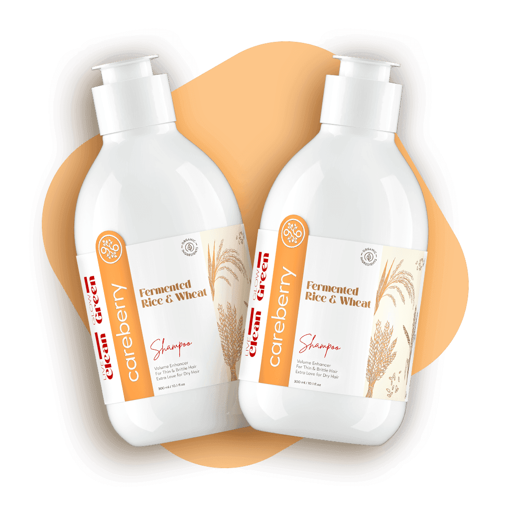 Volumenshampoo aus fermentiertem Reis und Weizen