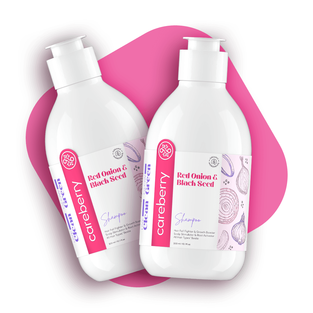 Haarwuchs-Shampoo mit roten Zwiebeln und schwarzen Samen